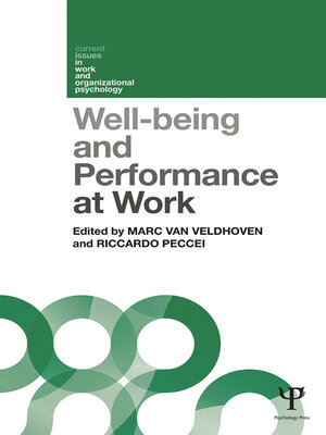 cover image of Well-being and Performance at Work